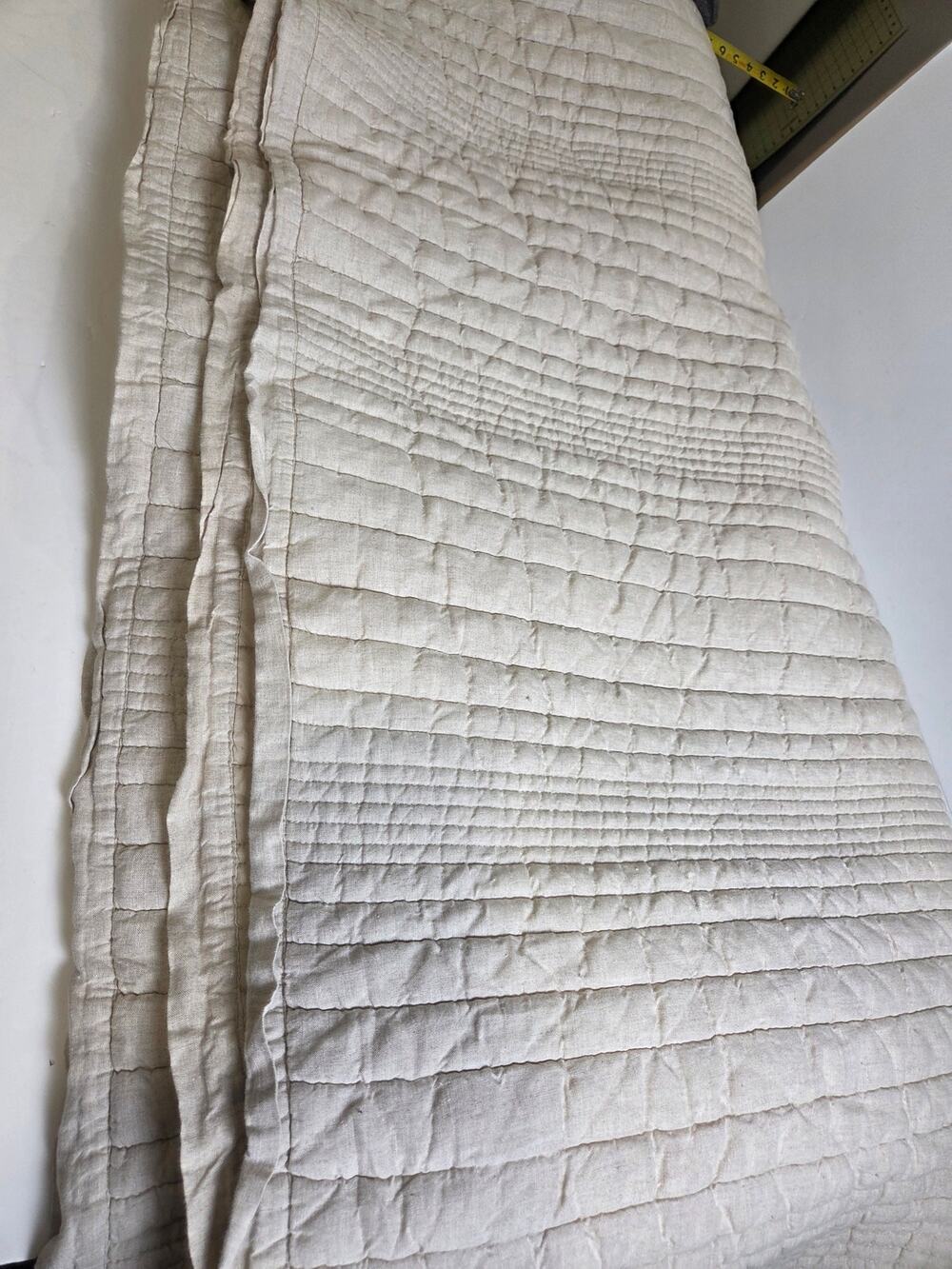 West Elm Light Tan Linen Comforter California King 92x108